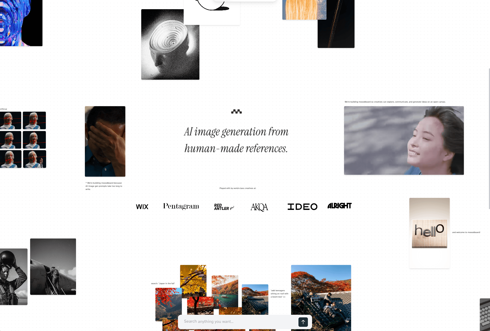 mooodboard.ai landing page screenshot