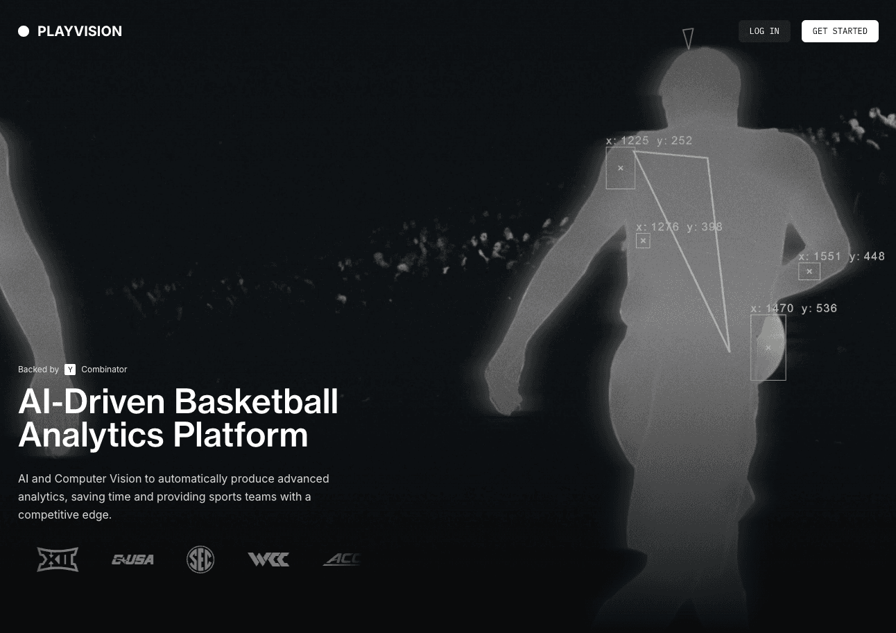 Playvision landing page main screen